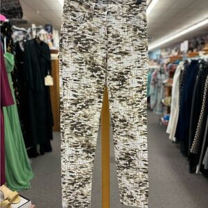 Gigi Moda ladies white/brown skinny jeans